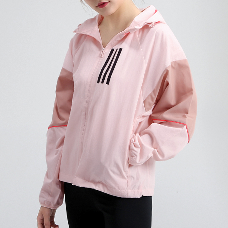 Details for (W) Jaket Hoodie adidas W.N.D Colorblock Pink GF0133