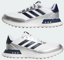 Sizing (W) adidas 女款 S2G SL 真皮高爾夫鞋 白/深藍/灰二 JR6952