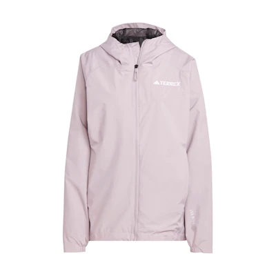 (Women) adidas Waterproof Windproof Outdoor Hooded Jacket Light Purple IP1485