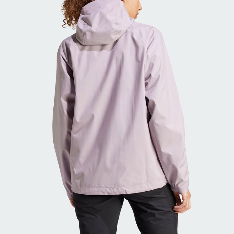 Shop (W) adidas 防風防水戶外連帽外套 淡紫色 IP1485