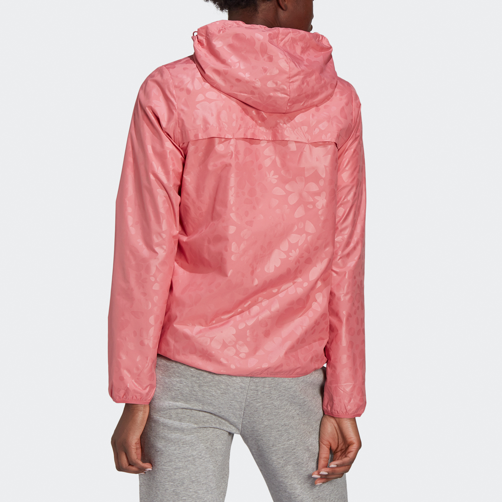 (Women) adidas WB AOP Floral Slim Fit Pink Hoodie Jacket GQ0617 圖 4