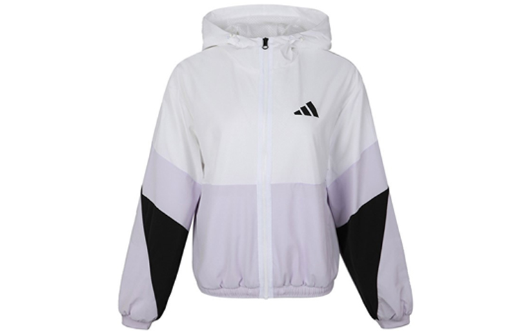 (Women) adidas WB Color Hooded Zip Woven Jacket White FM9322