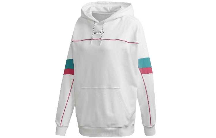 (Women) adidas White Casual Pullover Hoodie American Style GC8770