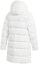 Lookbook (W) Adidas 白色中長款連帽防水羽絨外套 冬季戶外穿搭 GE9992