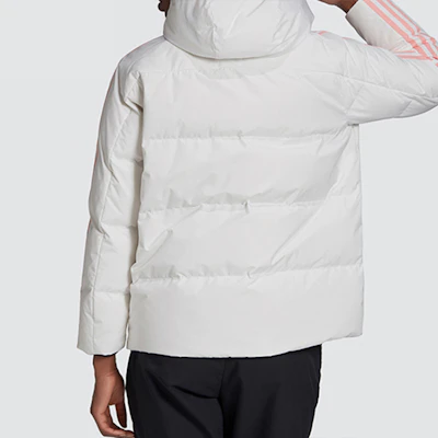 (W) アディダス 白 キルティング フード付き 冬用 ダウンジャケット GF0002 Purchase (W) アディダス 白 キルティング フード付き 冬用 ダウンジャケット GF0002
