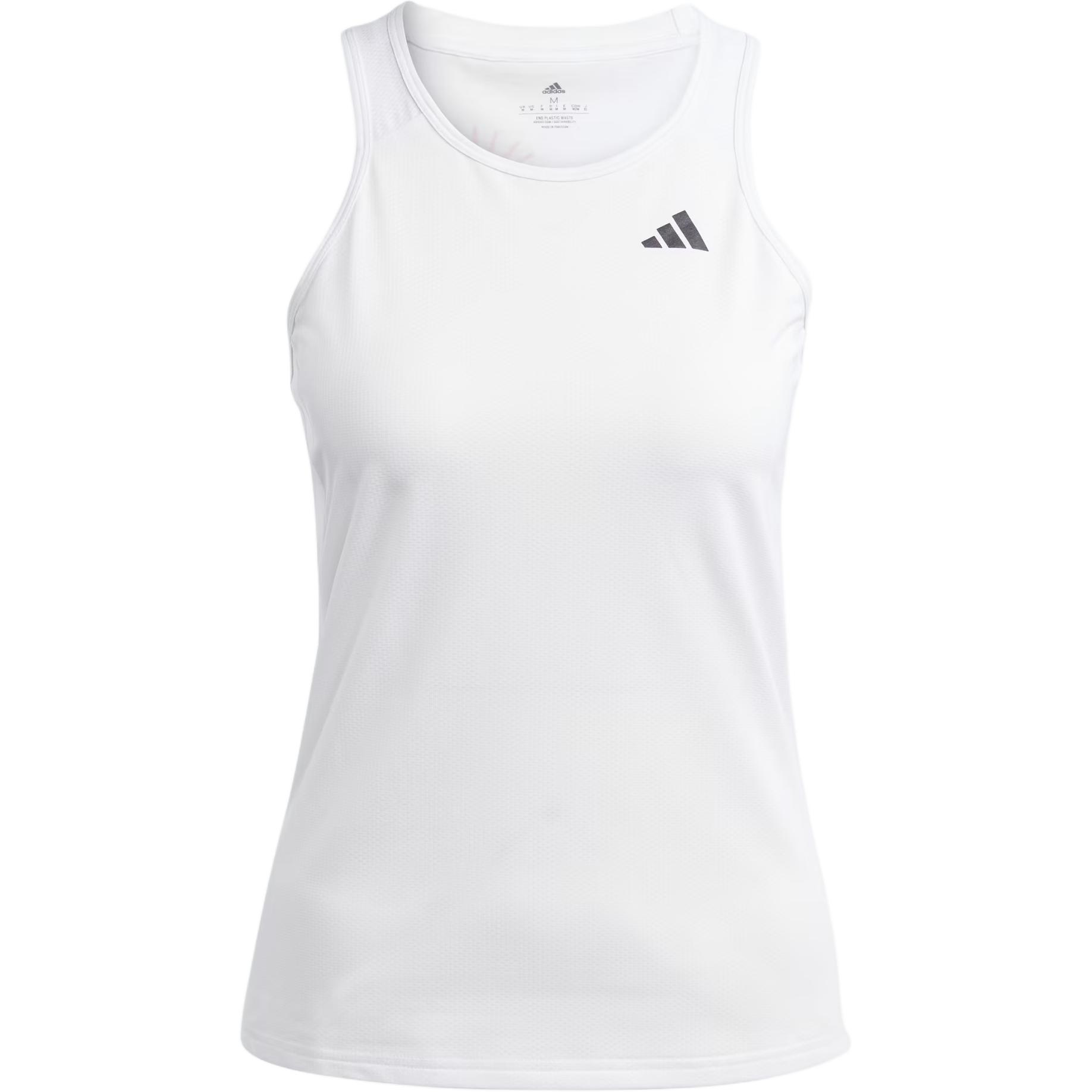 (Women) adidas White Sleeveless Crewneck Sports Tank Top HZ2560