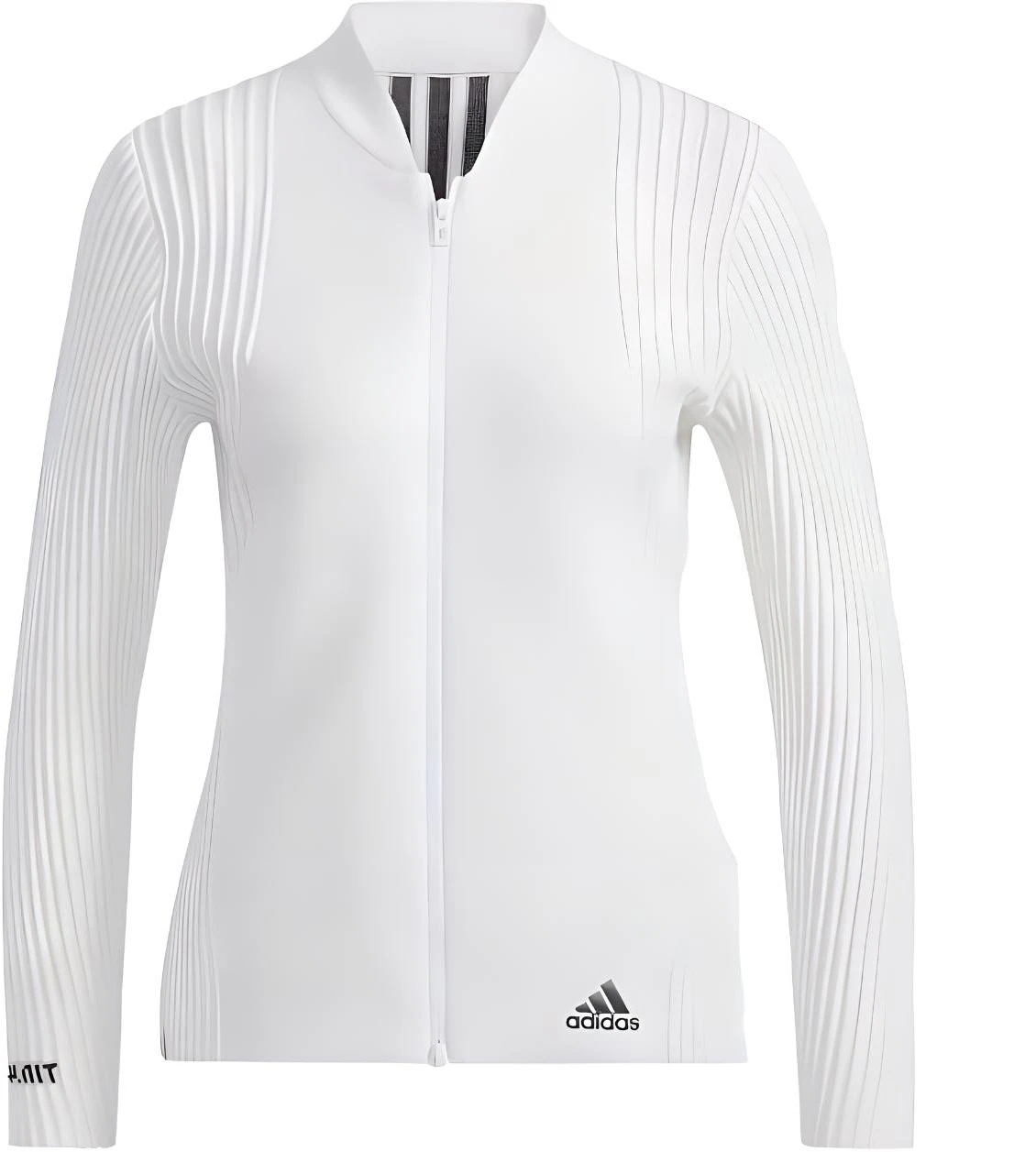 women-adidas-white-solid-color-baseball-collar-zip-up-jacket-hb-3580