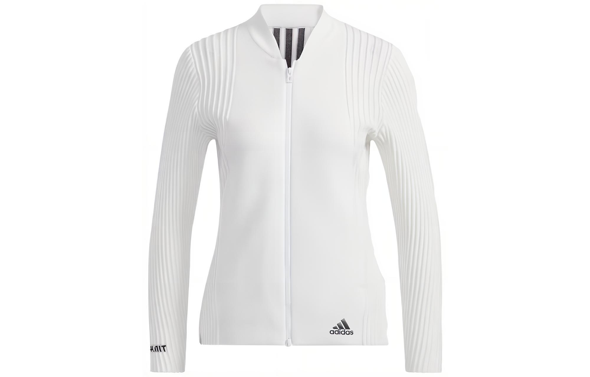 Order (W) adidas Jaket Baseball Putih Polos dengan Ritsleting dan Kerah модел HB3580