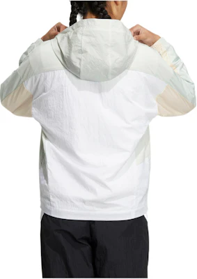 (W) 阿迪达斯白色条纹标志印花拉链连帽夹克 HM5279 Details for (W) 阿迪达斯白色条纹标志印花拉链连帽夹克 HM5279