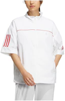 (Women) adidas White Striped Short-Sleeve Running Jacket HS4377 (Women) adidas White Striped Short-Sleeve Running Jacket HS4377