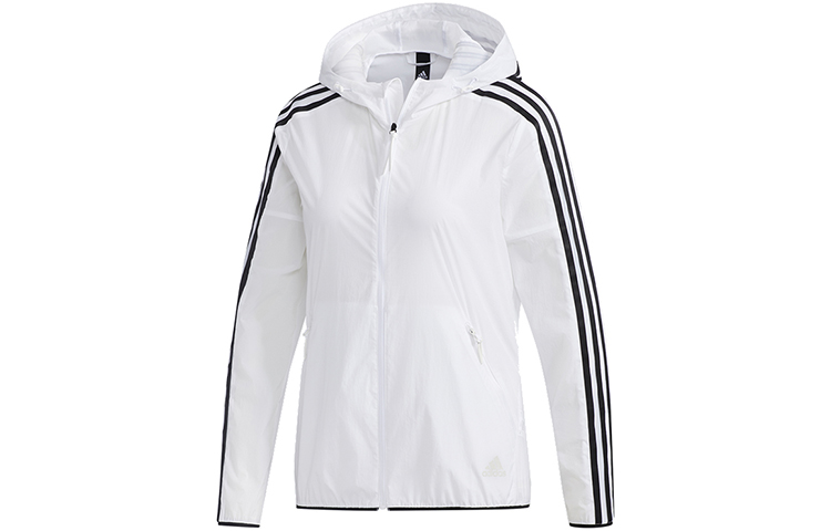 (Women) adidas Windbreaker 3-Stripes Women’s White Woven Jacket FT2881