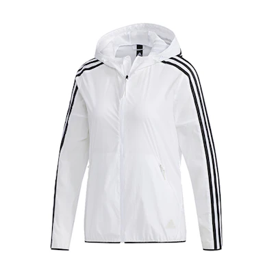 (Women) adidas Windbreaker 3-Stripes Women’s White Woven Jacket FT2881