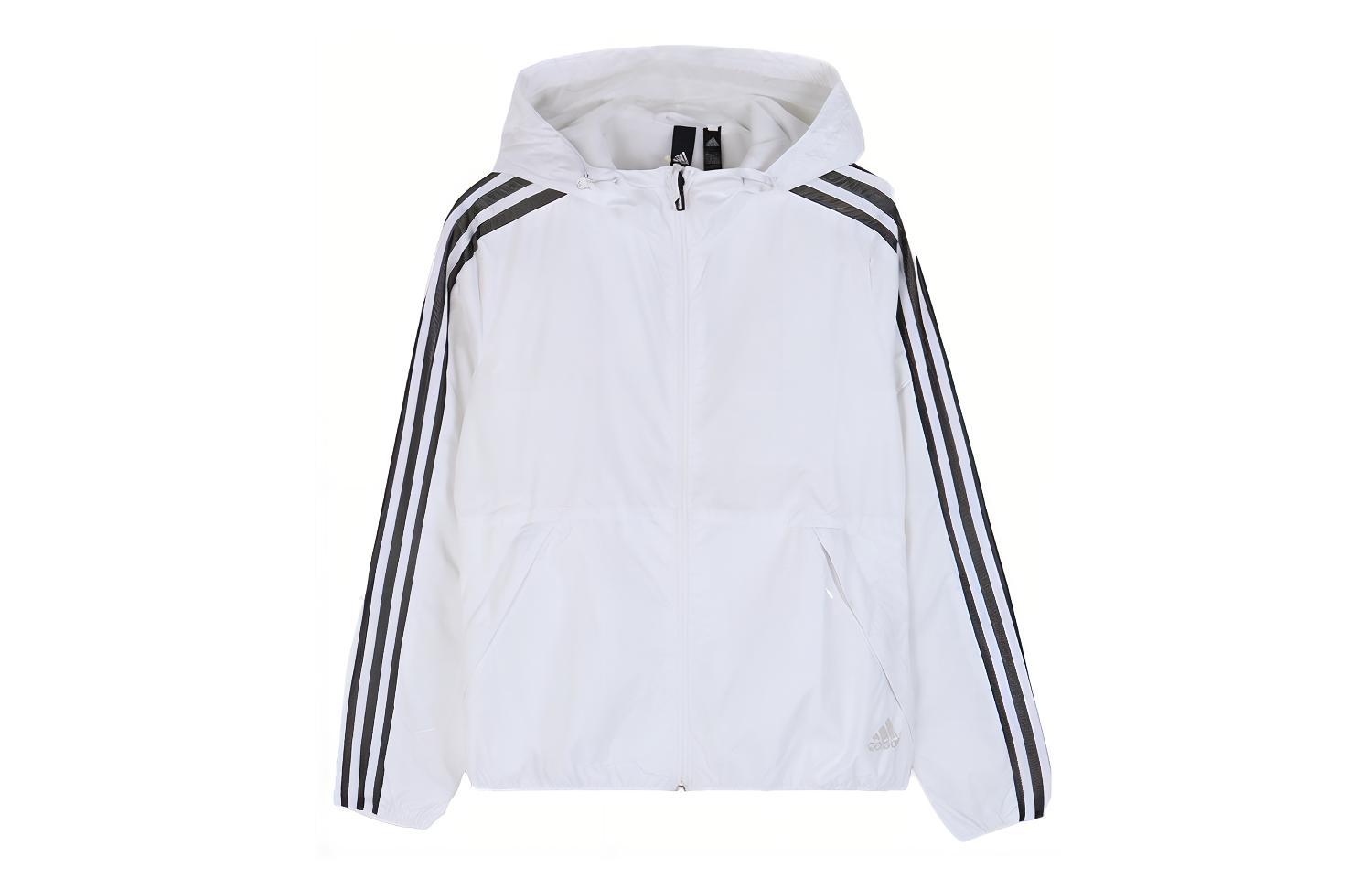 (Women) adidas Windbreaker Hoodie White EH3901