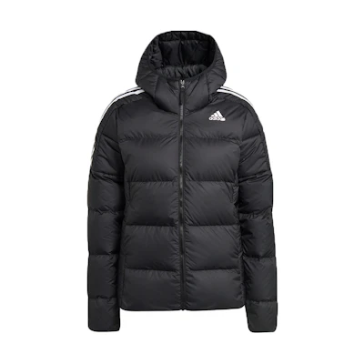 (Women) adidas Winter Hooded Down Jacket Black - Casual and Warm International Version. GT9175