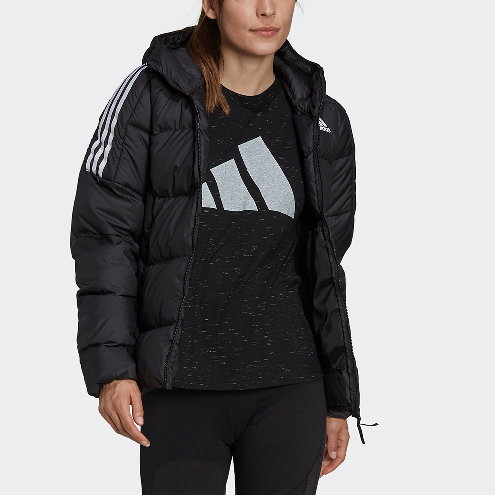 (Women) adidas Winter Hooded Down Jacket Black - Casual and Warm International Version. GT9175 圖 3