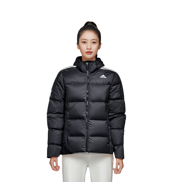 (Women) adidas Winter Hooded Down Jacket Black - Casual and Warm International Version. GT9175 圖 7