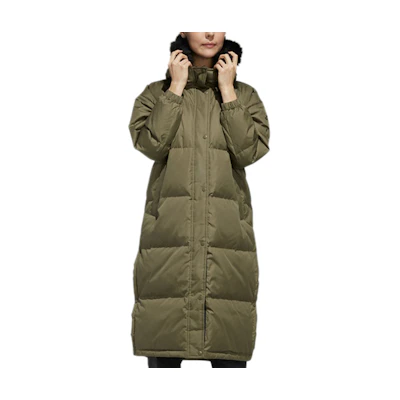 (Women) adidas Winter Outdoor Long Down Parka for Women in Original Khaki Brown EH3981