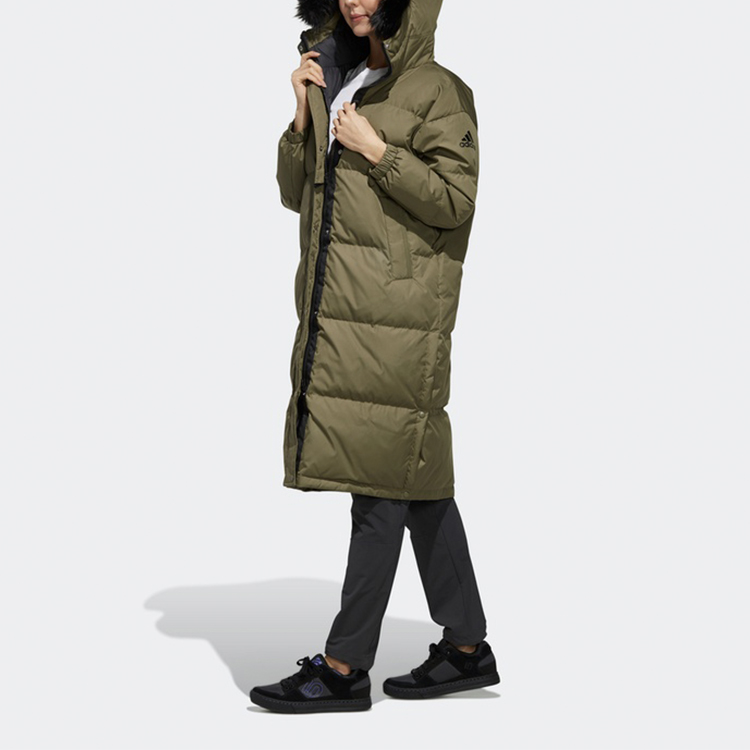 Purchase (Women) adidas Winter Outdoor Long Down Parka for Women in Original Khaki Brown EH3981