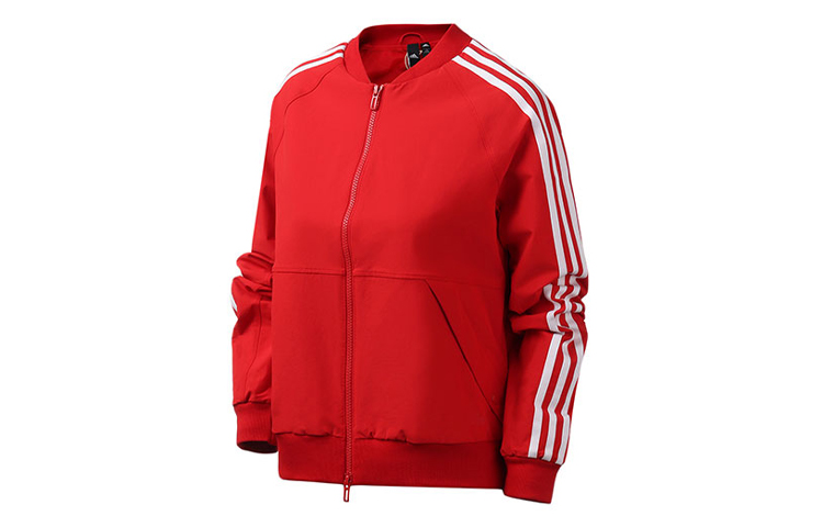 (Women) adidas WV Bomber 3S Red Athletic Fit Jacket FK3510