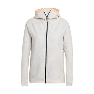 (Women) adidas X-City White Zip-Up Striped Jacket with Stand Collar HK6479