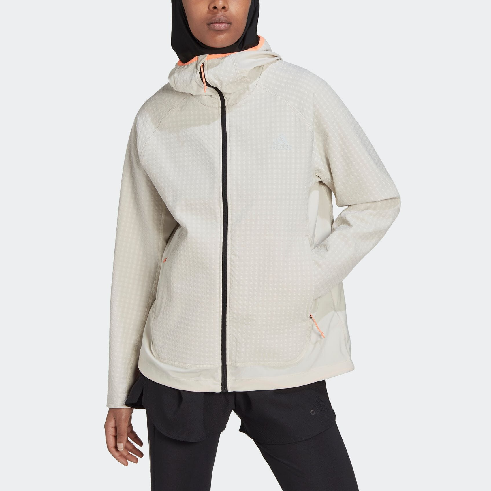 (Women) adidas X-City White Zip-Up Striped Jacket with Stand Collar HK6479 圖 4