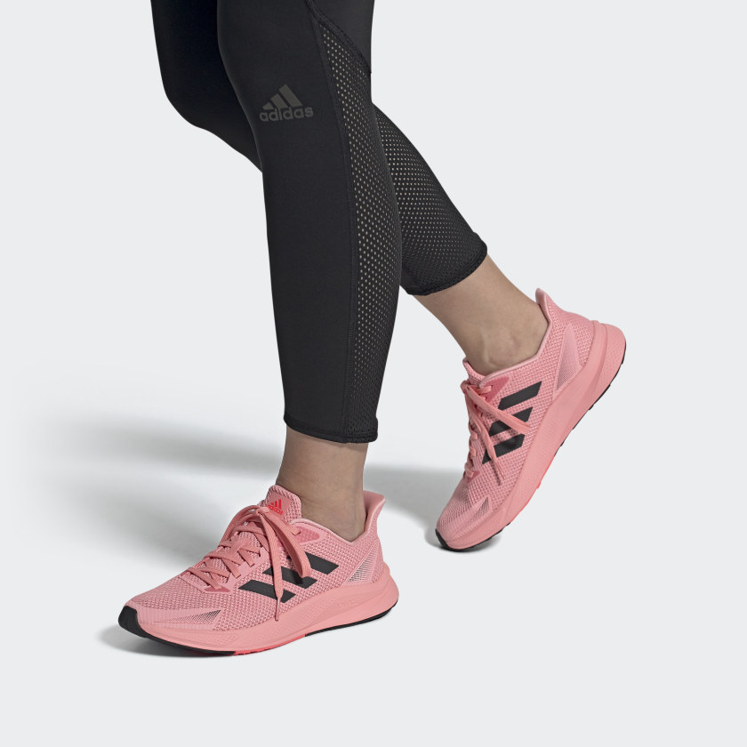 Sizing adidas X9000l1 低筒 跑步鞋 女款 粉黑