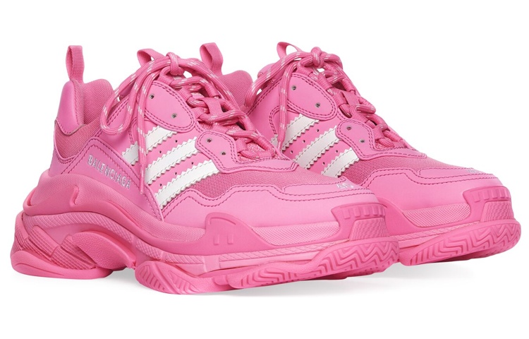 (W) adidas Balenciaga Triple S Sneaker 'Neon Pink' 圖 2