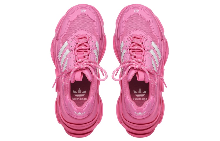 (W) adidas Balenciaga Triple S Sneaker 'Neon Pink' 圖 3