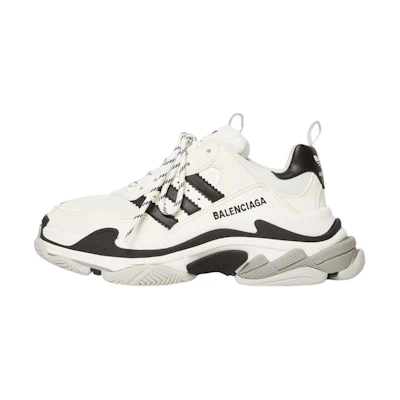 (W) Adidas Balenciaga Triple S Sneaker 'White Black'