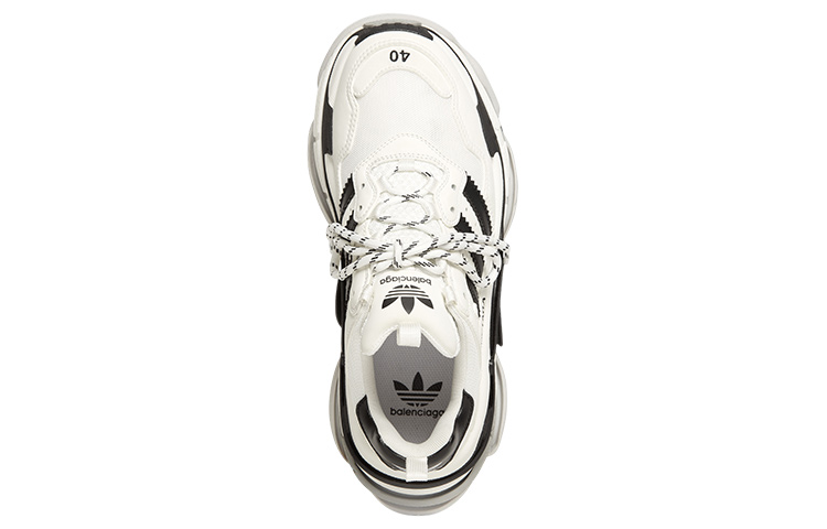 Shop (W) 阿迪达斯 x 巴黎世家 三层底运动鞋 ''白黑款'' 712764-W2ZB1-9112