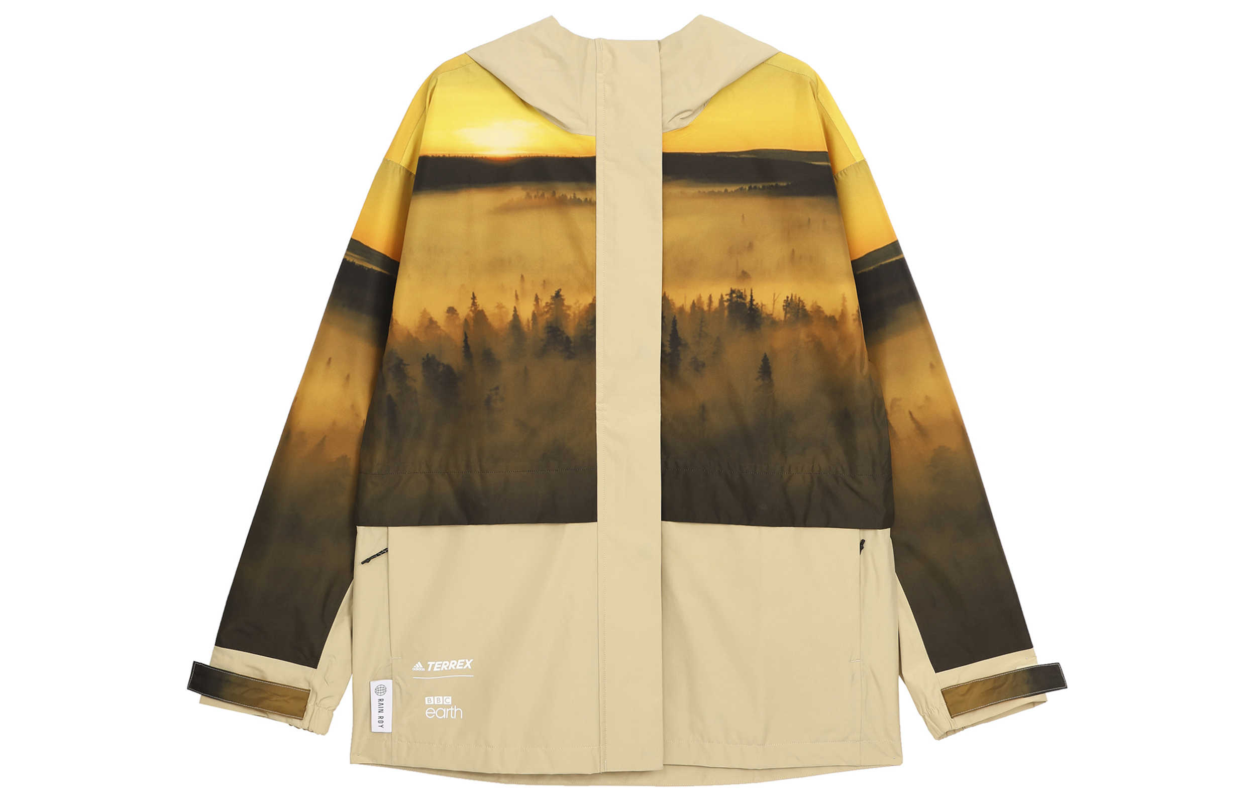 (Women) adidas BBC Earth Waterproof Hooded Outdoor Jacket Prairie Brown HE5222