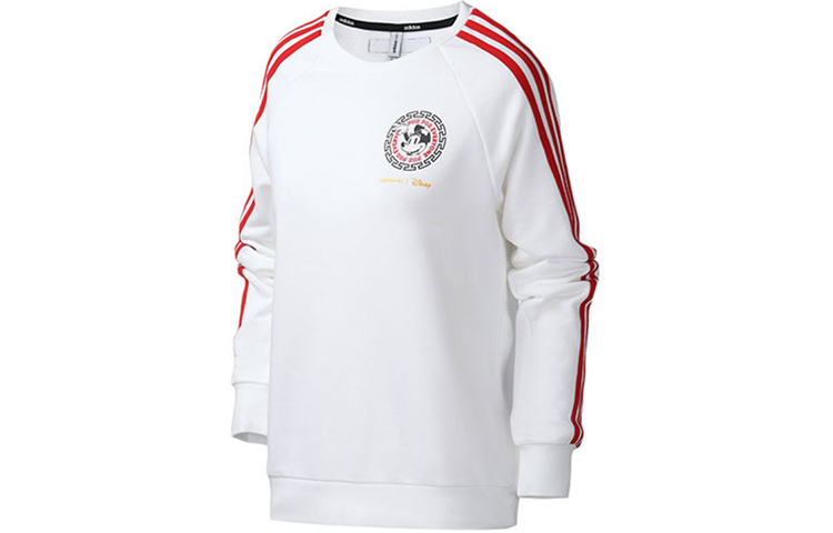 (Women) adidas Disney CNY Minnie Mouse Print Crewneck Sweatshirt White (Womens) GE7771