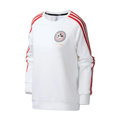 (Women) adidas Disney CNY Minnie Mouse Print Crewneck Sweatshirt White (Womens) GE7771