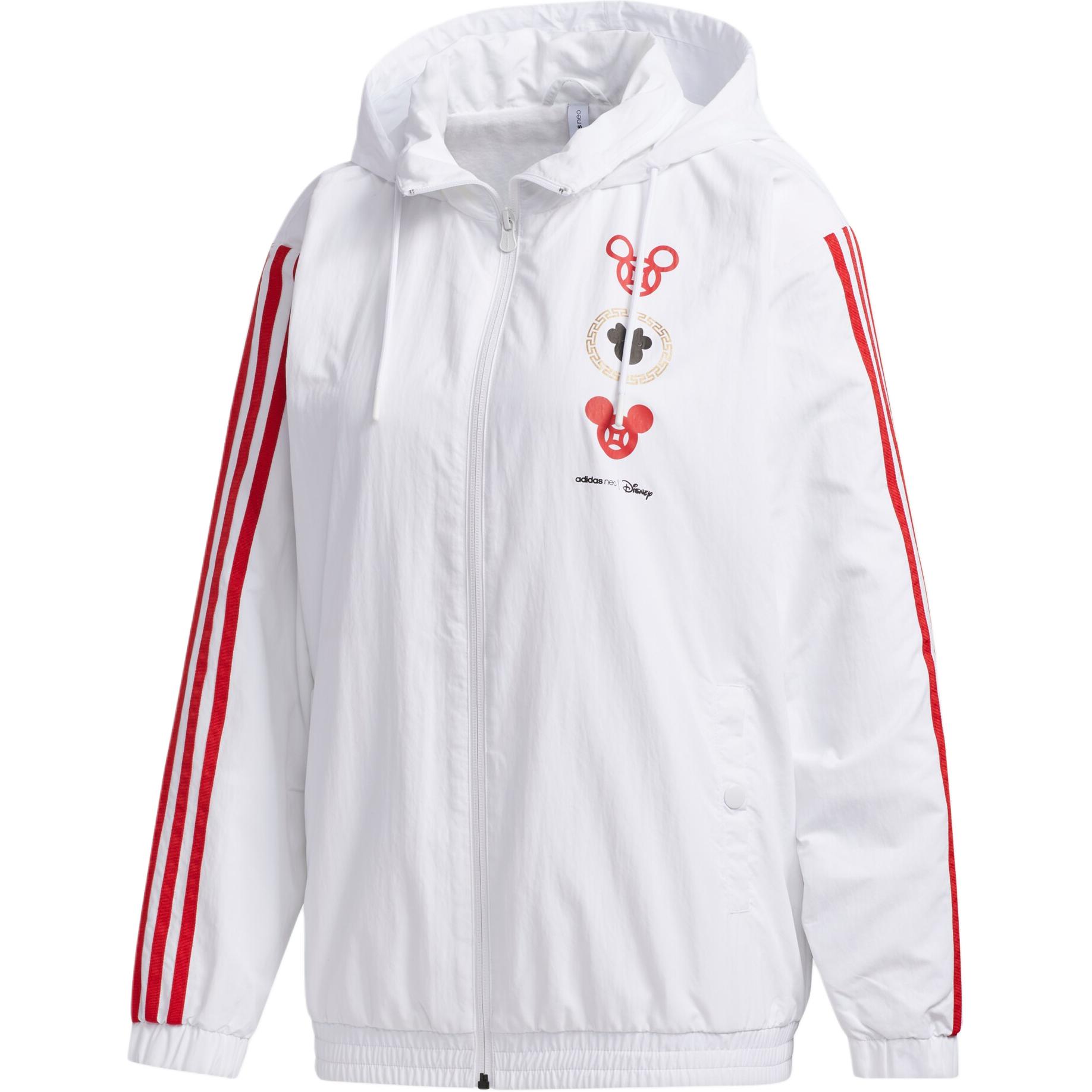 (Women) adidas Disney Fleece-Lined Hoodie Jacket White GE7785
