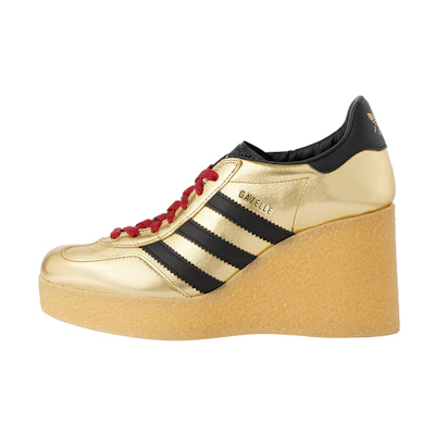 (W) adidas Gucci Gazelle Wedge Gold Metallic Black