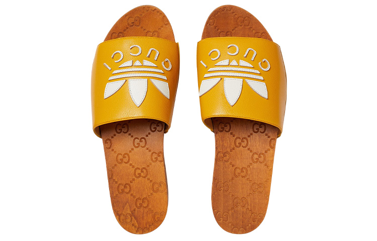 Order (W) グッチ×アディダス GGクロッグ (イエロー) 707286-D3VF0-7660