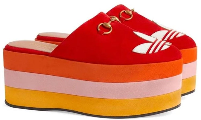 (Women) Adidas x Gucci GG Platform Sandal 'Red Suede' 702209-DE8X0-6560 Lookbook (Women) Adidas x Gucci GG Platform Sandal 'Red Suede' 702209-DE8X0-6560