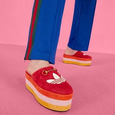 (Women) Adidas x Gucci GG Platform Sandal 'Red Suede' 702209-DE8X0-6560 Shop (Women) Adidas x Gucci GG Platform Sandal 'Red Suede' 702209-DE8X0-6560