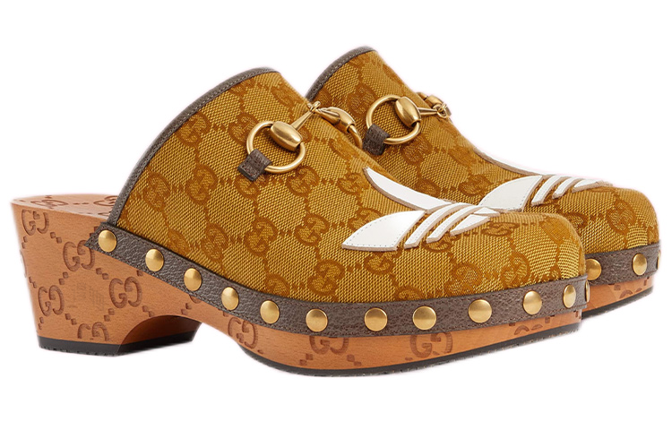 Order (W) adidas x Gucci Horsebit Clog ''GG Monogram'' Clogs Schuhe 702237-UWV10-7161