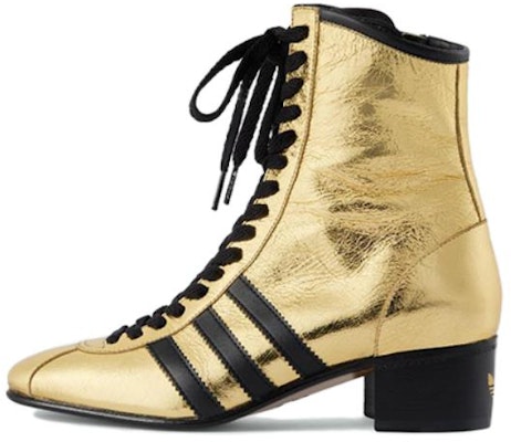 (Women) Gucci adidas x Leather Lace-Up Fashion Boots 'Gold' 720810-AAA97-8042 Buy (Women) Gucci adidas x Leather Lace-Up Fashion Boots 'Gold' 720810-AAA97-8042