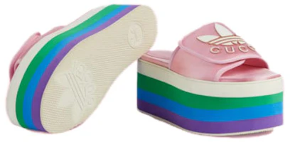 Details for (Women) Adidas x Gucci Platform Sandal 'Pink Silk' 702294-U19E0-5880