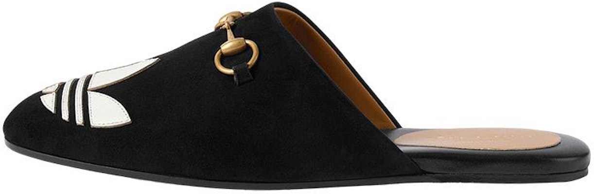 (Women) adidas x Gucci Trefoil Slipper 'Black Suede' 702211-DE8X0-1060 Buy (Women) adidas x Gucci Trefoil Slipper 'Black Suede' 702211-DE8X0-1060