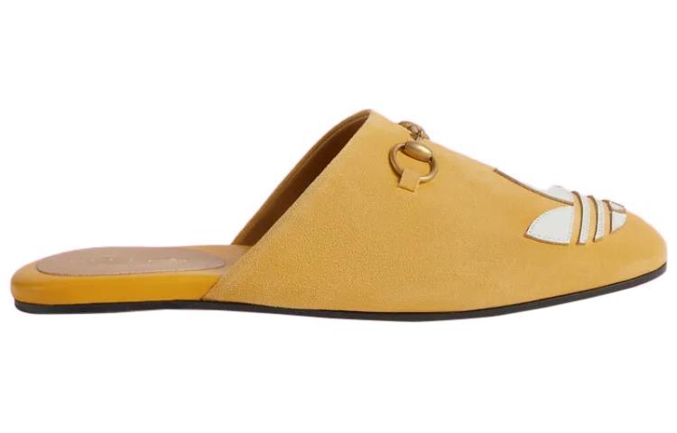 (W) Adidas Gucci Trefoil Slipper 'Yellow Suede' 圖 2