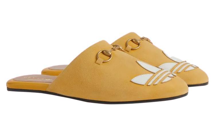 (W) Adidas Gucci Trefoil Slipper 'Yellow Suede' 圖 3