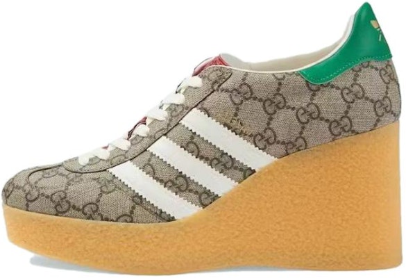 (Women) Adidas x Gucci Wedge Gazelle 'Beige GG Monogram' 725655-FAAR3-9751 Buy (Women) Adidas x Gucci Wedge Gazelle 'Beige GG Monogram' 725655-FAAR3-9751