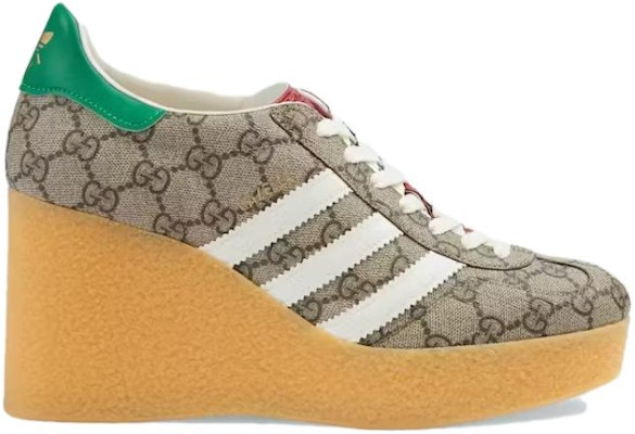 (Women) Adidas x Gucci Wedge Gazelle 'Beige GG Monogram' 725655-FAAR3-9751 Order (Women) Adidas x Gucci Wedge Gazelle 'Beige GG Monogram' 725655-FAAR3-9751