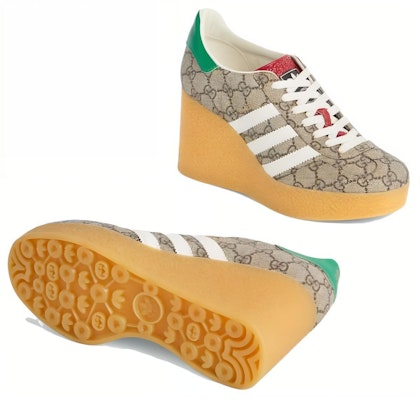 (Women) Adidas x Gucci Wedge Gazelle 'Beige GG Monogram' 725655-FAAR3-9751 Purchase (Women) Adidas x Gucci Wedge Gazelle 'Beige GG Monogram' 725655-FAAR3-9751