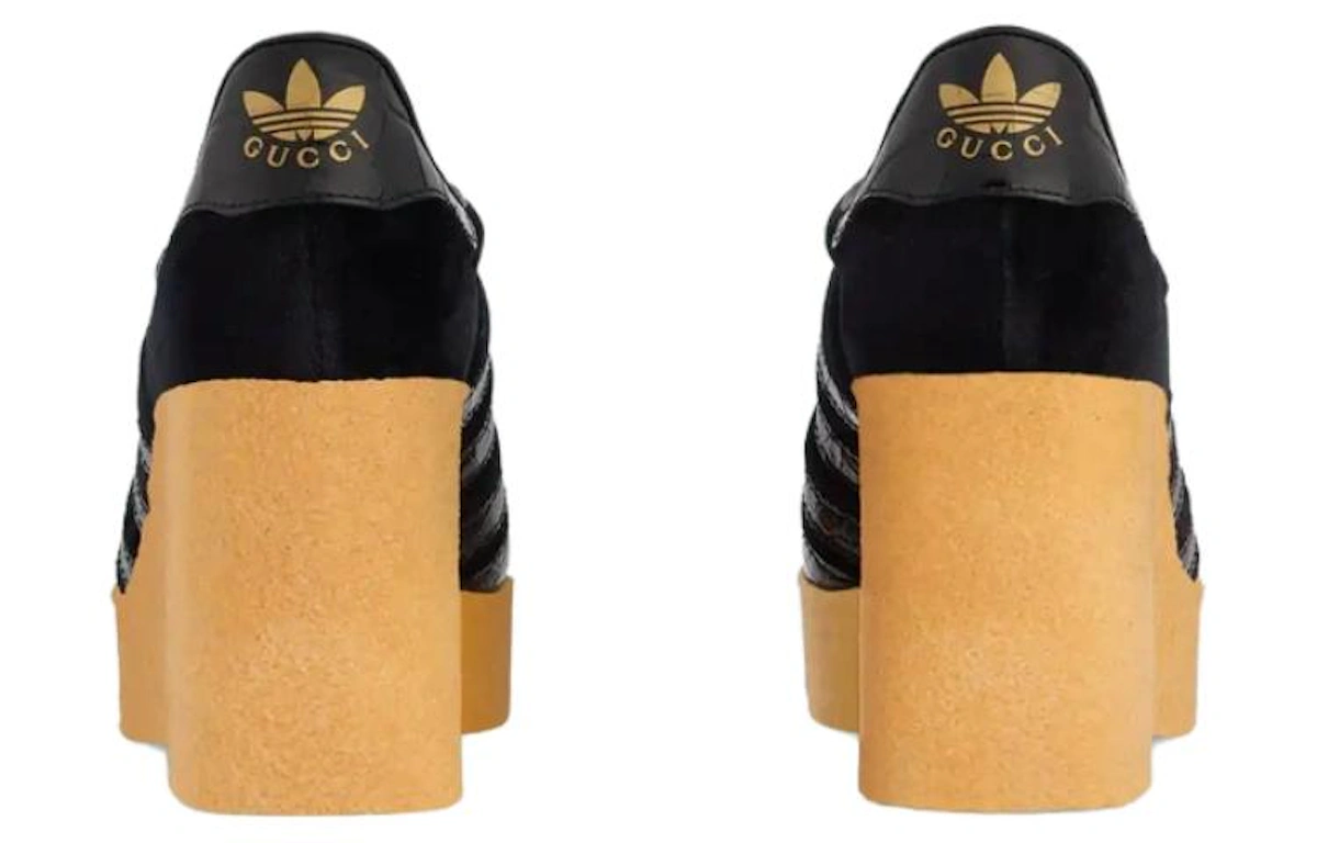 (Women) Adidas x Gucci Wedge Gazelle 'Black Croc'