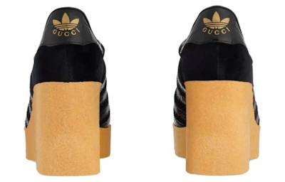 (Women) Adidas x Gucci Wedge Gazelle 'Black Croc'