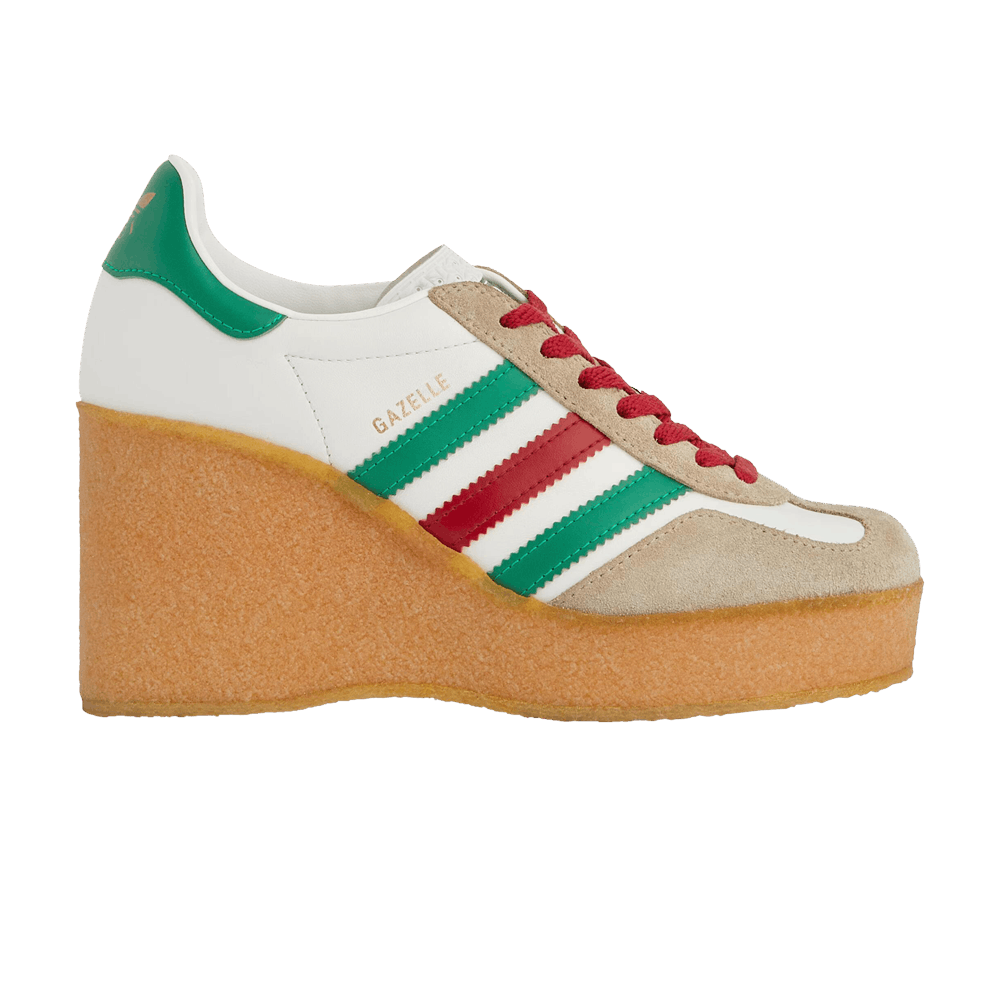 (Women) Adidas x Gucci Wedge Gazelle 'White Green Red' 725628-AAA43-9547
